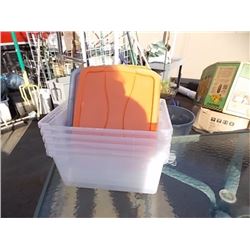 TOTES WITH LIDS - 5 TTL