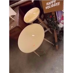 ROUND SIDE TABLEs (3)  & BAR STOOL