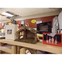 NATIVITY SCENE - STABLE & FIGURES