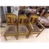 Image 1 : VINTAGE OAK CHAIRS - 6 TTL - 2 WITH ARMS