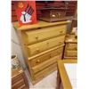 Image 3 : RUSTIC PINE DRESSER - HIGHBOY - 5 DRAWER