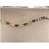 Image 4 : BRACELET - 12 OVAL FACETED RICH DEEP RED/BROWN GARNETS IN STERLING SILVER CROSS OVER LINK DESIGN SET