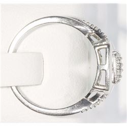 RING - STERLING SILVER DIAMOND RING (.2CT) - INSURANCE VALUE $997