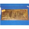 Image 1 : GOLD FOIL BILL - .999 GOLD - BEN FRANKLIN