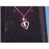 Image 1 : PENDANT - 10K YELLOW GOLD - HEART PENDANT WITH DIAMOND ACCENT - RETAIL ESTIMATE $350