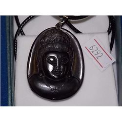 NECKLACE - WITH POLISHED GEMSTONE - BUDDHA DESIGN
