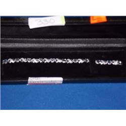 BRACELET - 6CTW (12) LIVELY BLUE TOPAZS & DIAMOND IN STERLING SILVER CROSS OVER LINK DESIGN SETTING 