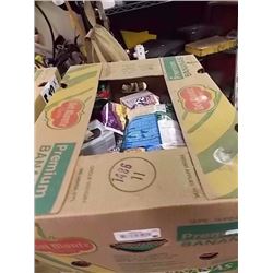 LARGE BANANA BOX OF ASSORTED FOOD ITEMS