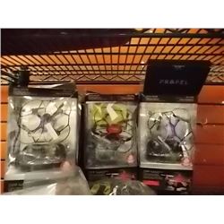 BOX OF ZIP NON REMOTE CONTROL DRONES - 4 TTL