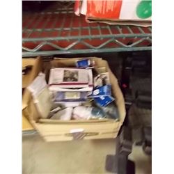 BOX OF NEW ELECTRIC PLUGS