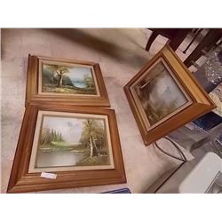 OIL ON CANVASS PICTURES - 3 TTL