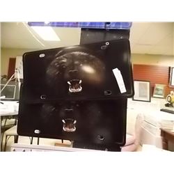 PACKAGE OF NOVELTY LICENSE PLATES -2 PER LOT- BEAR