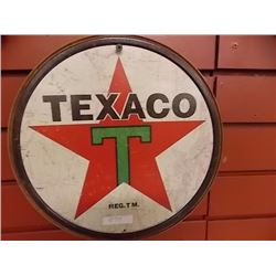VINTAGE ROUND AUTOMOTIVE MEMORABILIA - TEXACO - METAL