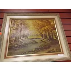 FRAMED PRINT - FOREST & STREAM - WITH ARTIST NAME PLATE
