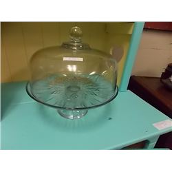 PORCELEIN CAKE PLATE ON PEDESTAL