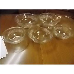GLASS MIXING BOWLS - 4 TTL