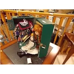 DOLLS & STEAMER TRUNK -CATHERINE KARNES COLLECTION INCLUDES WARDROBE AND DRAWER IN STEAMER TRUNK - 2