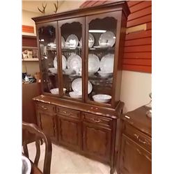 MAHOGANY CHINA CABINET - 2PC