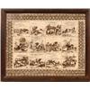 Image 1 : A Set of Minton & Hollins Tiles, farm animals, designed by W P Simpson, within a border, framed See