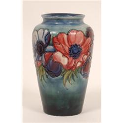 A Moorcroft Anemone Pattern Vase, 21 cm See illustration