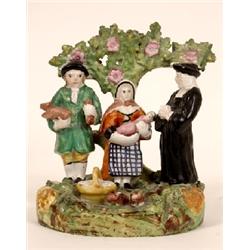 A Staffordshire Tithe Group, 15 cm See illustration