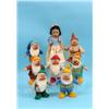 Image 1 : A Set of Chad Valley Snow White and The Seven Dwarfs Figures, with felt and cloth bodies See front