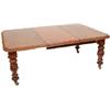 Image 1 : A Victorian Mahogany Extending Dining Table, inset an extra leaf, on octagonal baluster turned legs,