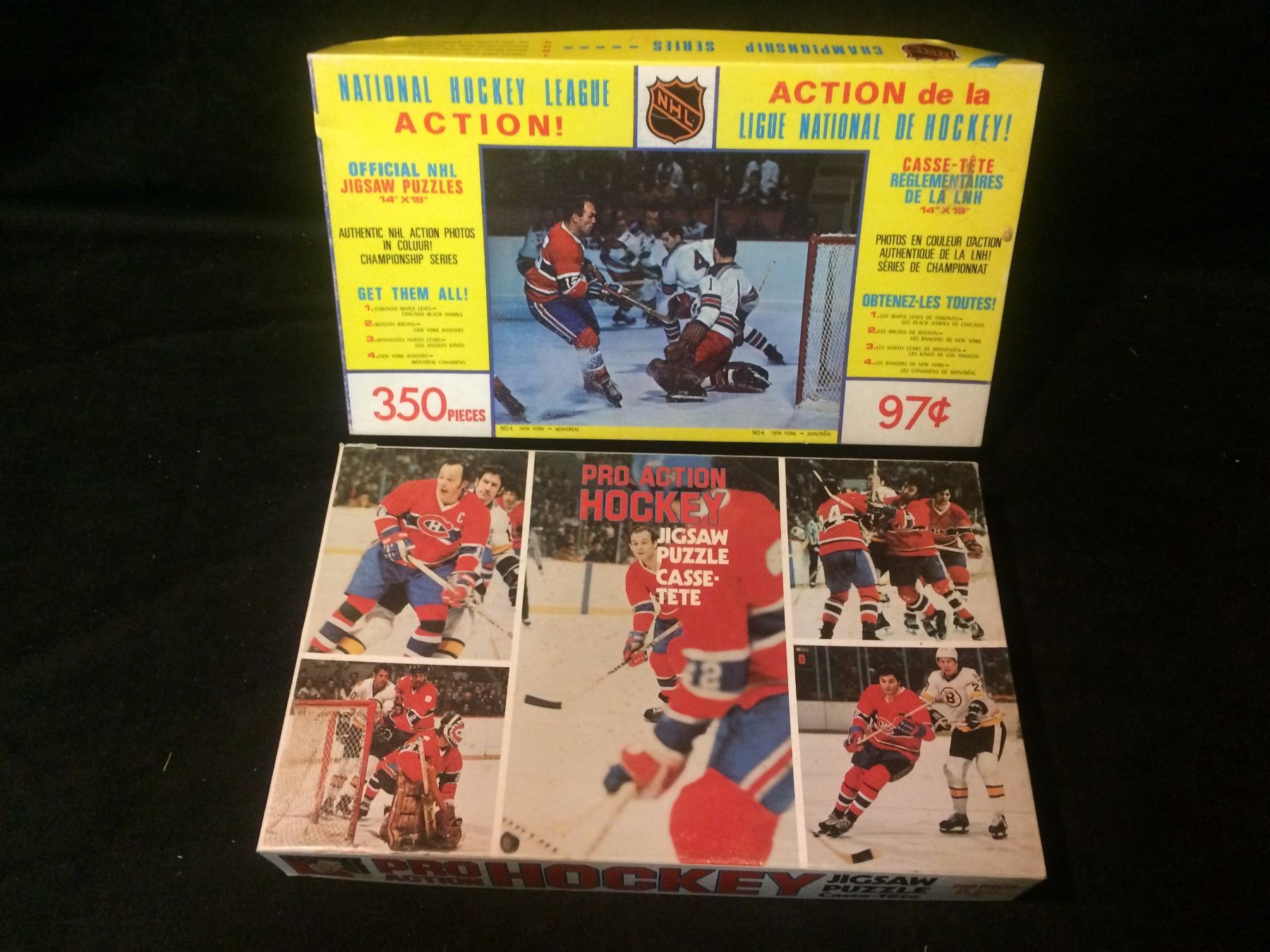 OFFICIAL NHL & PRO ACTION HOCKEY JIGSAW PUZZLES LOT