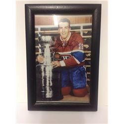 HENRI RICHARD SIGNED PHOTO W/ STANLEY CUP