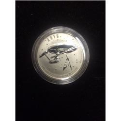 2016 TWENTY DOLLAR .9999 FINE SILVER 50TH ANNIVERSARY STAR TREK COIN