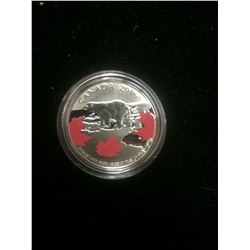 2016 TWENTY FIVE DOLLAR .9999 FINE SILVER CANADIAN POLAR BEAR COIN