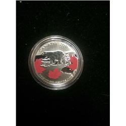 2016 TWENTY FIVE DOLLAR .9999 FINE SILVER CANADIAN POLAR BEAR COIN