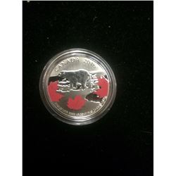 2016 TWENTY FIVE DOLLAR .9999 FINE SILVER CANADIAN POLAR BEAR COIN