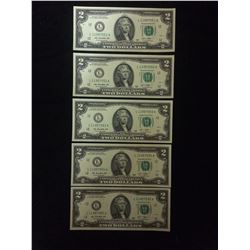 TWO DOLLAR SEQUENTIAL USA DOLLAR BILLS