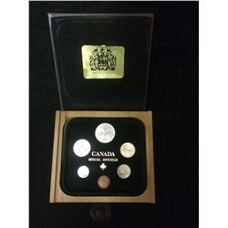 1981 OFFICIAL CANADIAN DOLLAR COIN SET W/ CANADIAN MINT WOOD BOX