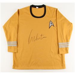 AUTHENTIC WILLIAM SHATNER SIGNED "CAPTAIN JAMES T. KIRK" STAR TREK UNIFORM SHIRT (BECKETT COA)