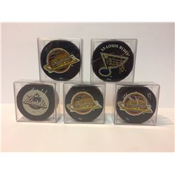 SIGNED HOCKEY PUCKS LOT