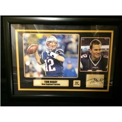 LIMITED EDITION TOM BRADY SIGNED 12" X 10" FRAMED PHOTO (45 OF 200)