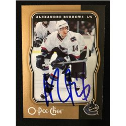 ALEXANDRE BURROWS SIGNED O-PEE-CHEE HOCKEY TRADING CARD