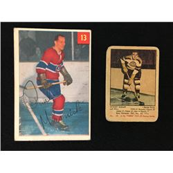 VINTAGE PAUL MASNICK & WOODY DUMART HOCKEY TRADING CARDS LOT