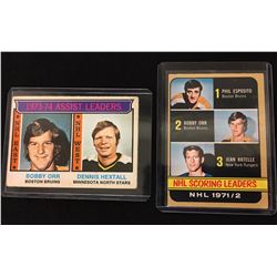 1970'S SCORING LEADERS & ASSIST LEADERS HOCKEY TRADING CARDS LOT