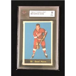 1960-61 GORDIE HOWE PARKHURST #20 HOCKEY TRADING CARD (5 EX)