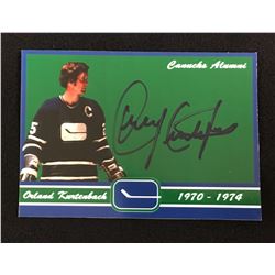 ORLAND KURTENBACK SIGNED HOCKEY TRADING CARD (1970-74)
