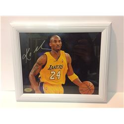 KOBE BRYANT SIGNED 8" X 10" FRAMED PHOTO (ULTIMATE SPORTS AUCTIONS COA)