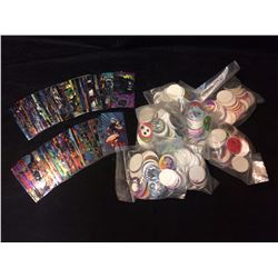 MARVEL CARDS & POGS LOT