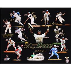 "KINGS OF SPEED" 16" X 20" PHOTO SIGNED BY (8) MINOSO, MORENO, CAMPANERIS & MORE... (MAB COA)
