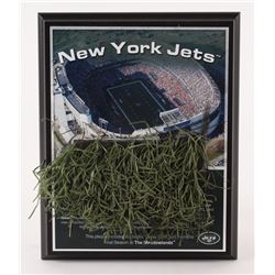 NEW YORK JETS MEADOWLANDS FINAL SEASON 8" X 10" PLAQUE W/ GAME USED TURF (STEINER COA)