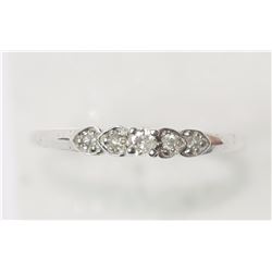 10K White Gold 5 Diamond Ring, Insurance Value $550