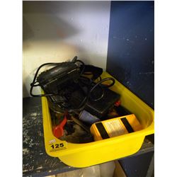 BOX OF MISC SMALL TOOLS/INVERTER