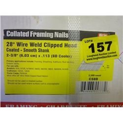 BOX OF GRIPRITE 2-3/8" WIRE WELD CLIP HEADS